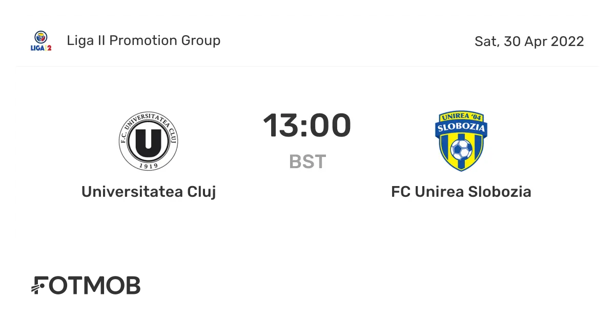 U Cluj Faces Unirea Slobozia in Thrilling Encounter