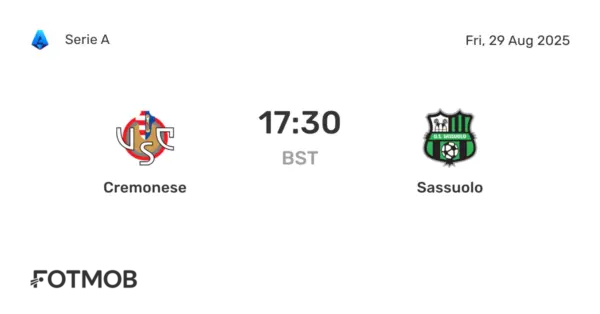 Sassuolo vs Cremonese: A Thrilling Match Report