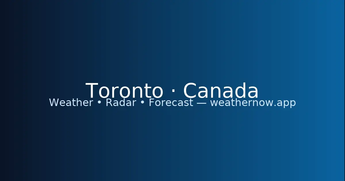 Understanding Toronto Weather: Current Conditions and Forecasts