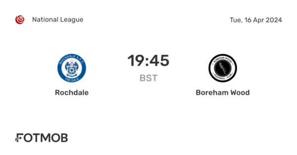 Rochdale vs Boreham Wood: A Thrilling Clash in Football