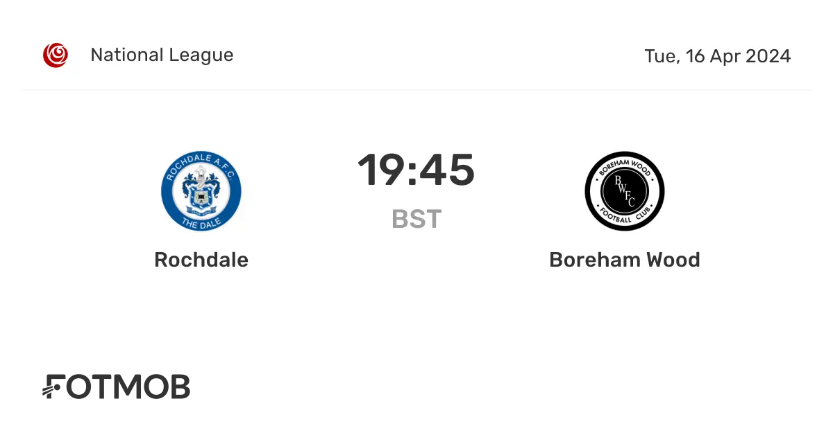 Rochdale vs Boreham Wood: A Thrilling Clash in Football