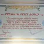 rs40 000 prize bond winning numbers — PK news
