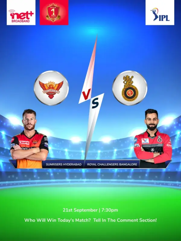 Sunrisers Hyderabad vs Royal Challengers Bengaluru Standings