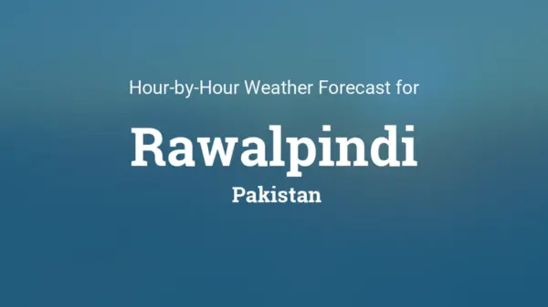 Weather Rawalpindi: Thunderstorms Bring Rain and Hailstorm Warning