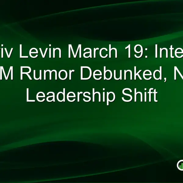 Yariv Levin Rumored as Interim Prime Minister in Israel