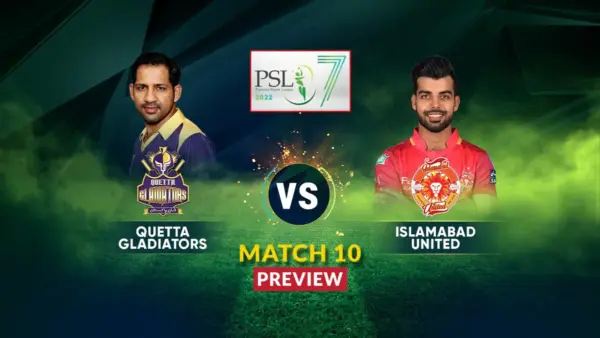 Quetta Gladiators vs Islamabad United