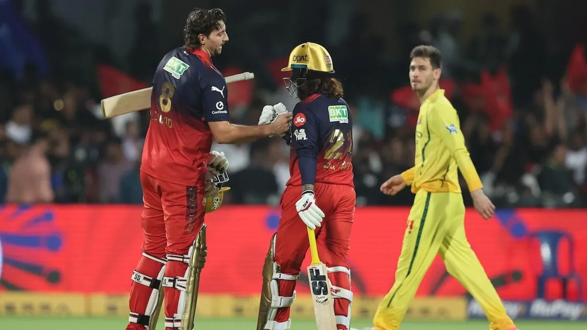 royal challengers bengaluru vs chennai super kings standings — PK news